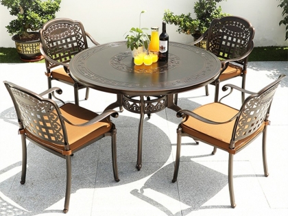 9561T carved aluminum sheet table